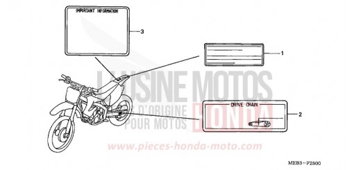 CAUTION LABEL CRF450R6 de 2006